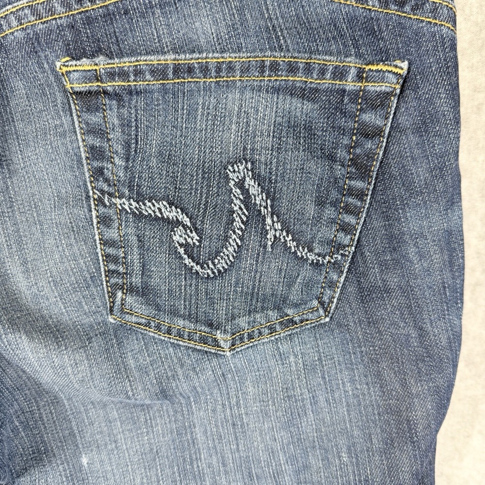 AG Adriano Goldschmied Crop Jeans The Shorty Womens 31R x 20 Blue Denim Cuffed - Picture 7 of 12